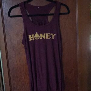 Burgundy Honey Drops Tank Top